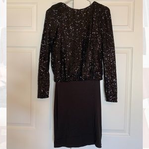 Open Back Sequin Midi Dress